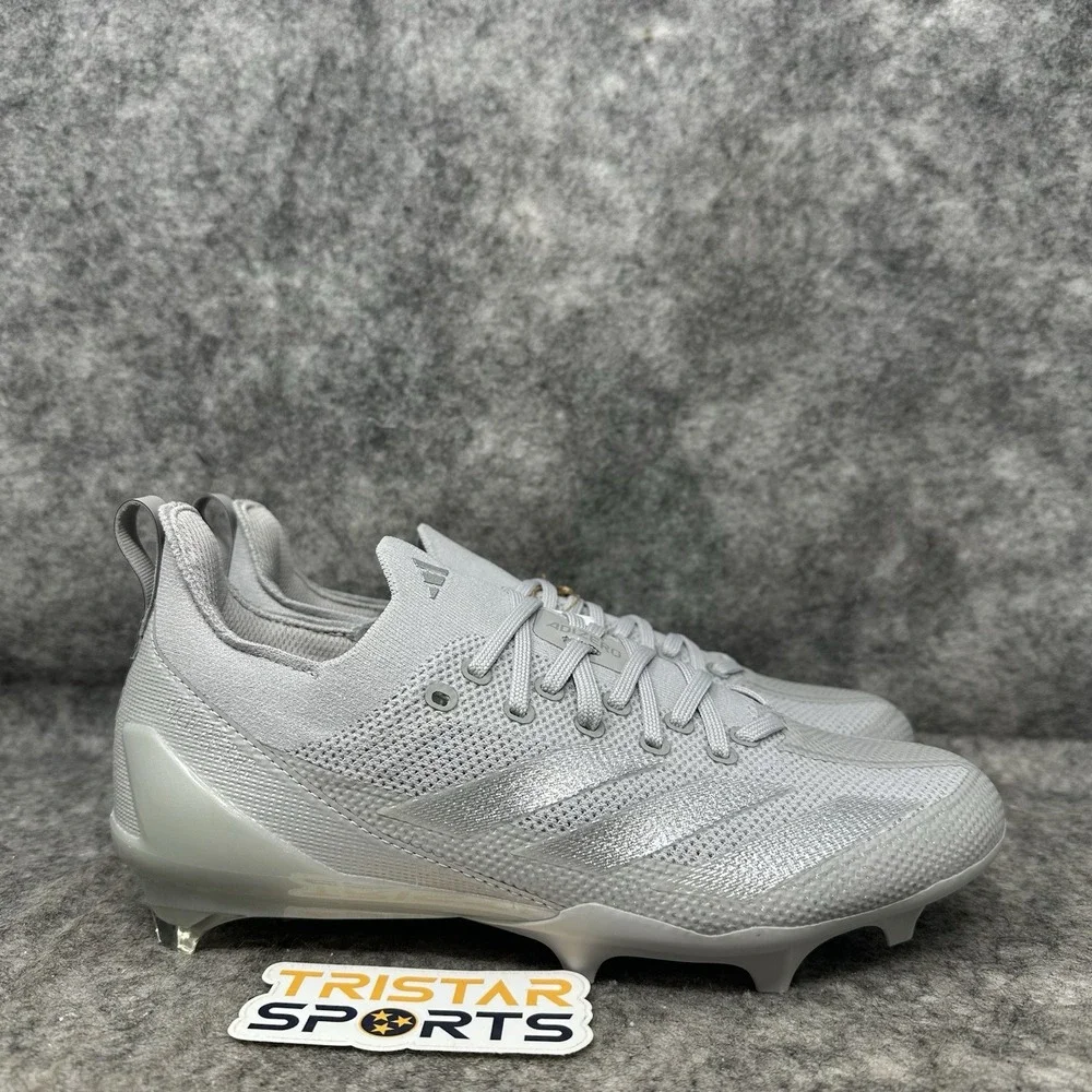 Adidas Adizero Electric+ Football Cleats Mens Size 7.5 Gray Silver IE3286